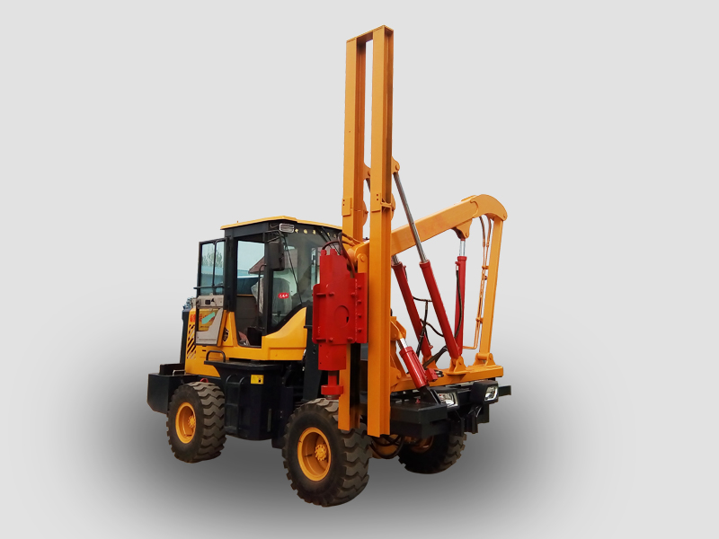 鏟車式護欄打樁機