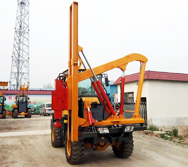 鏟車式護欄打樁機